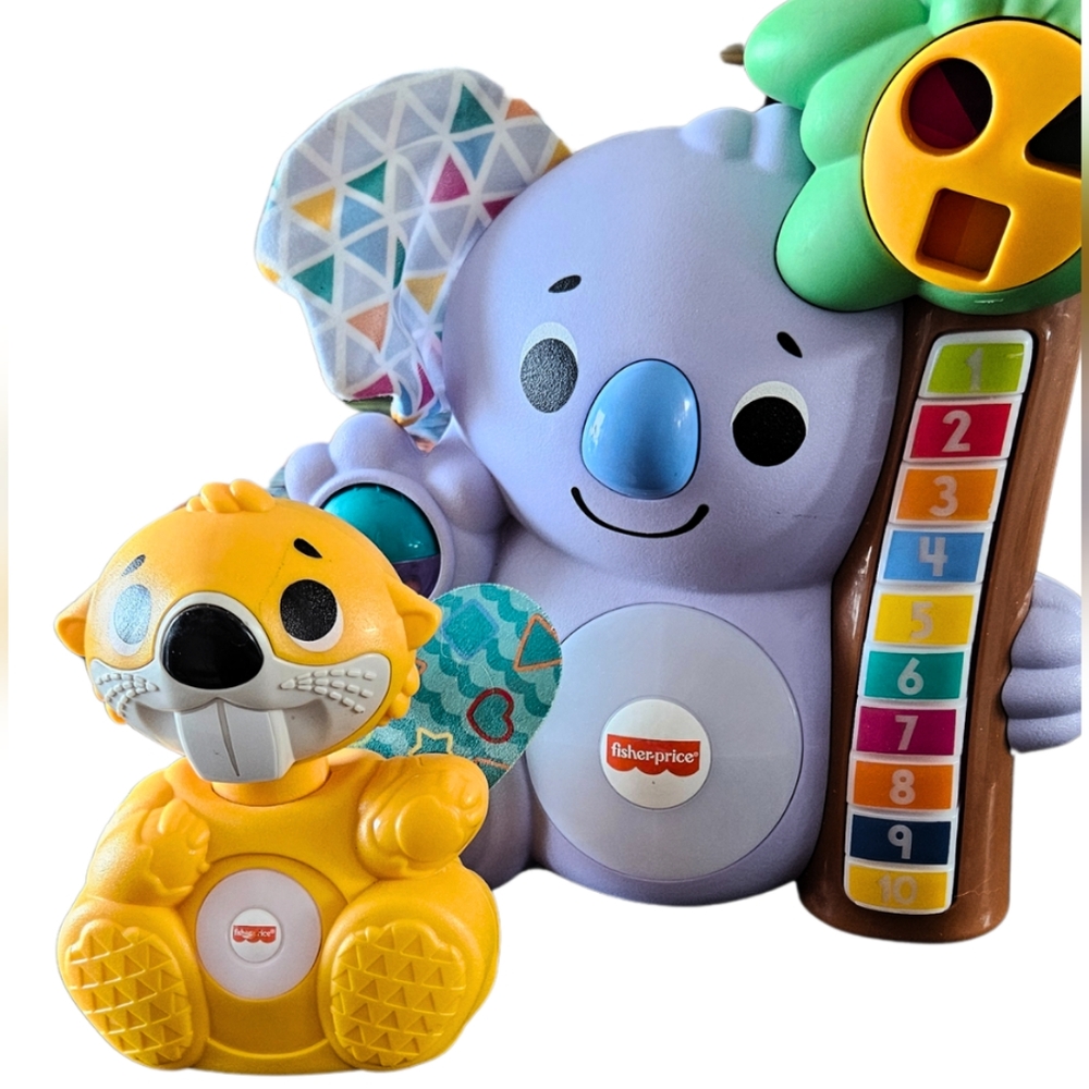Fisher Price Linkimals Shapes Beaver and Counting Koala